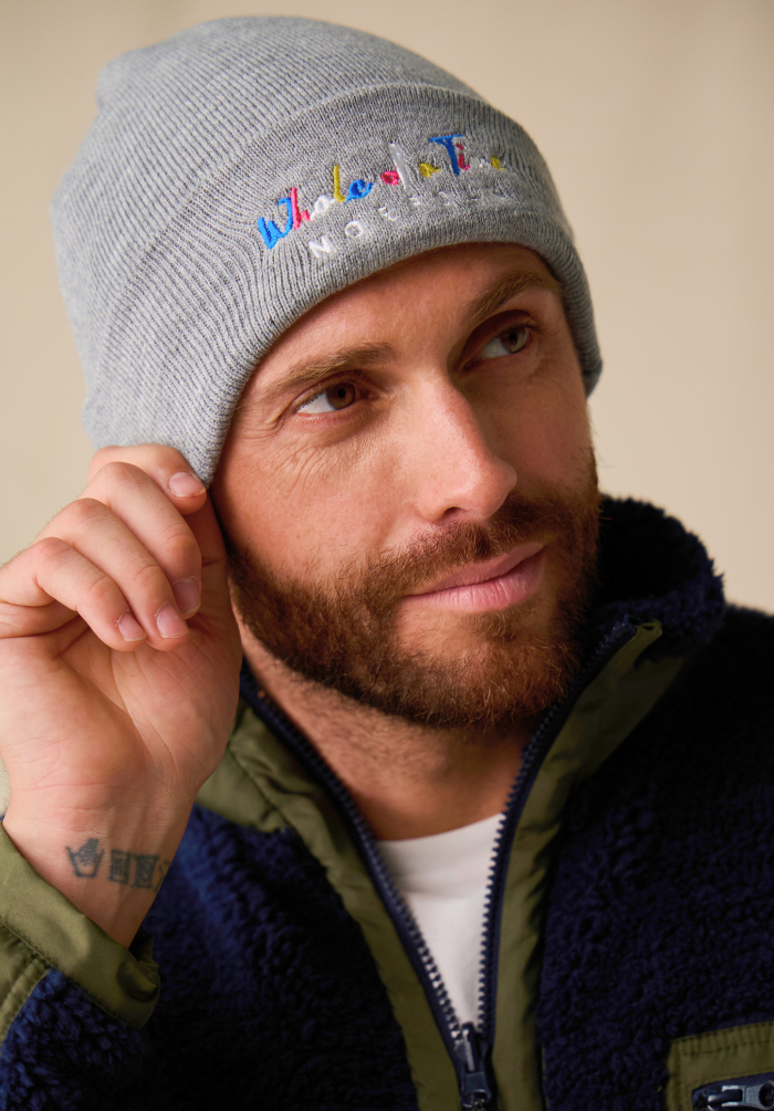 Basics Men's Beanie - Grey - Whale Of A Time Clothing