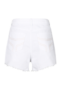 Signature Denim Shorts - White - Whale Of A Time Clothing
