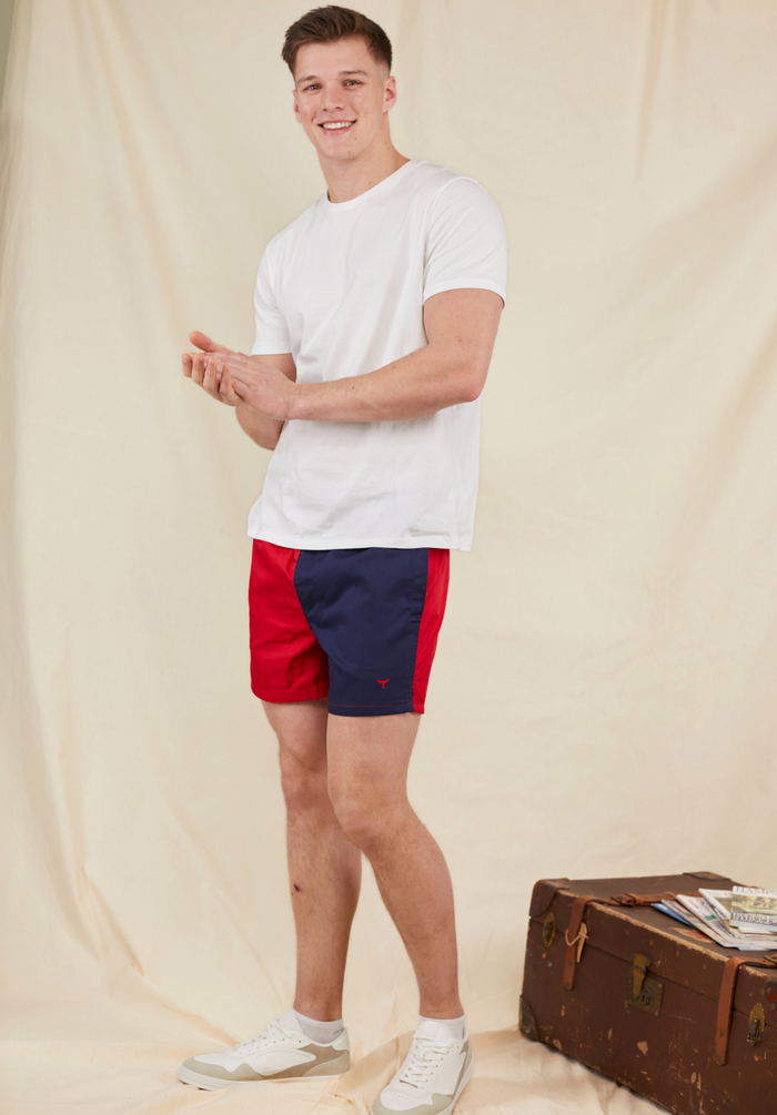 Rugby Shorts Men's - Red - Whale Of A Time Clothing