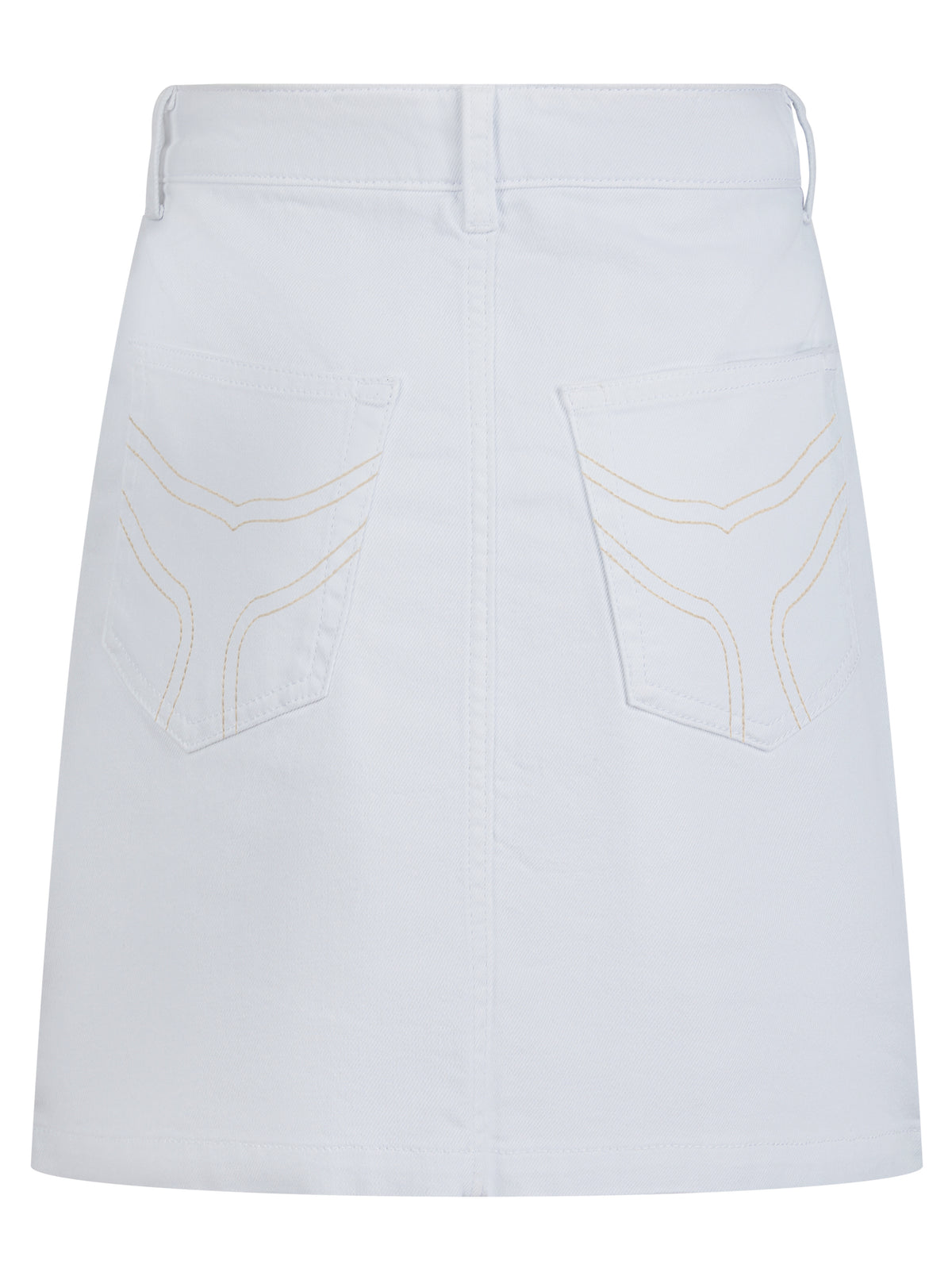 Signature Women's Denim Skirt - White - Whale Of A Time Clothing