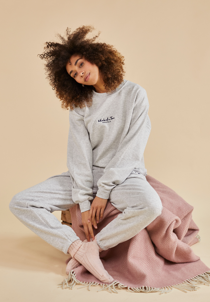 Signature Women's Sweatshirt - Light Grey - Whale Of A Time Clothing