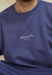 Signature Men's Sweatshirt - Stonewashed Navy - Whale Of A Time Clothing