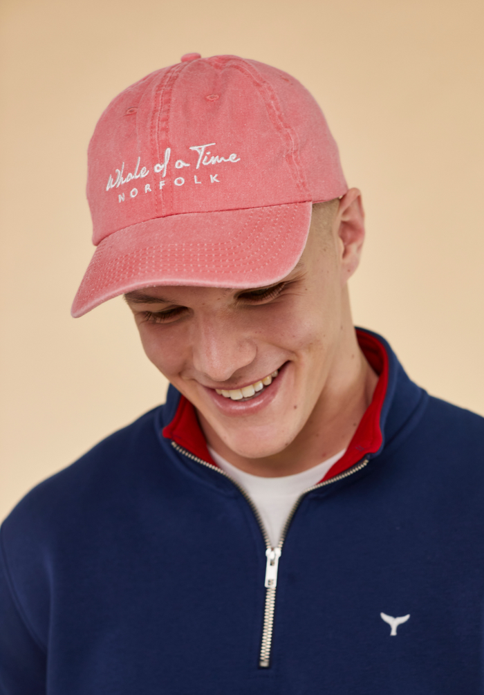 Stonewashed Men's Cap - Red - Whale Of A Time Clothing