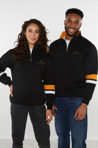 Yellow Wellies Charity Quarter Zip - Black - Whale Of A Time Clothing