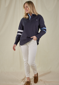 Edinburgh Women's Deck Shirt - Navy/Blue/White
