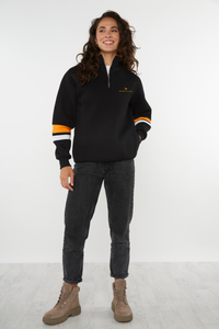 Yellow Wellies Charity Quarter Zip - Black - Whale Of A Time Clothing