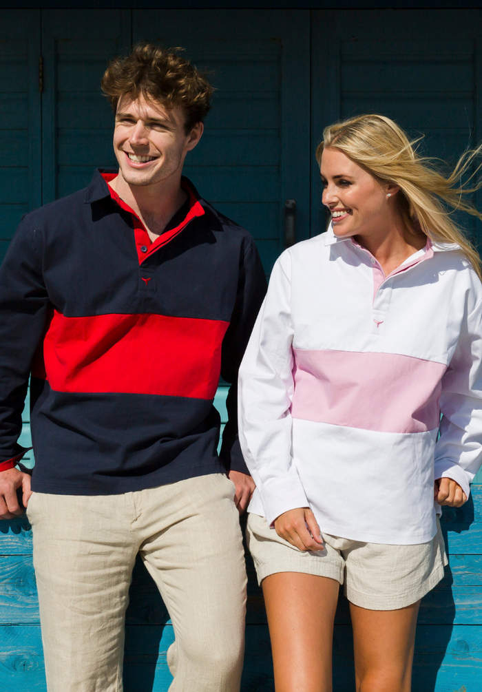 Padstow Unisex Deck Shirt - Navy - Whale Of A Time Clothing