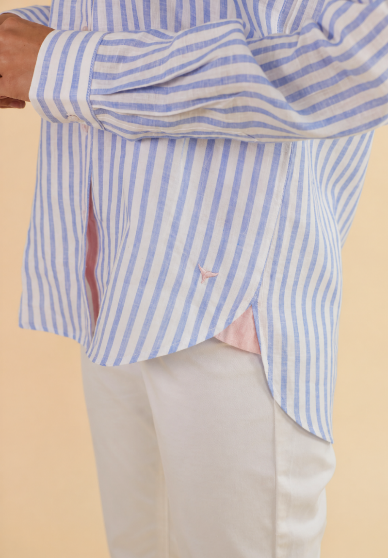 Exmoor Linen Shirt - Blue