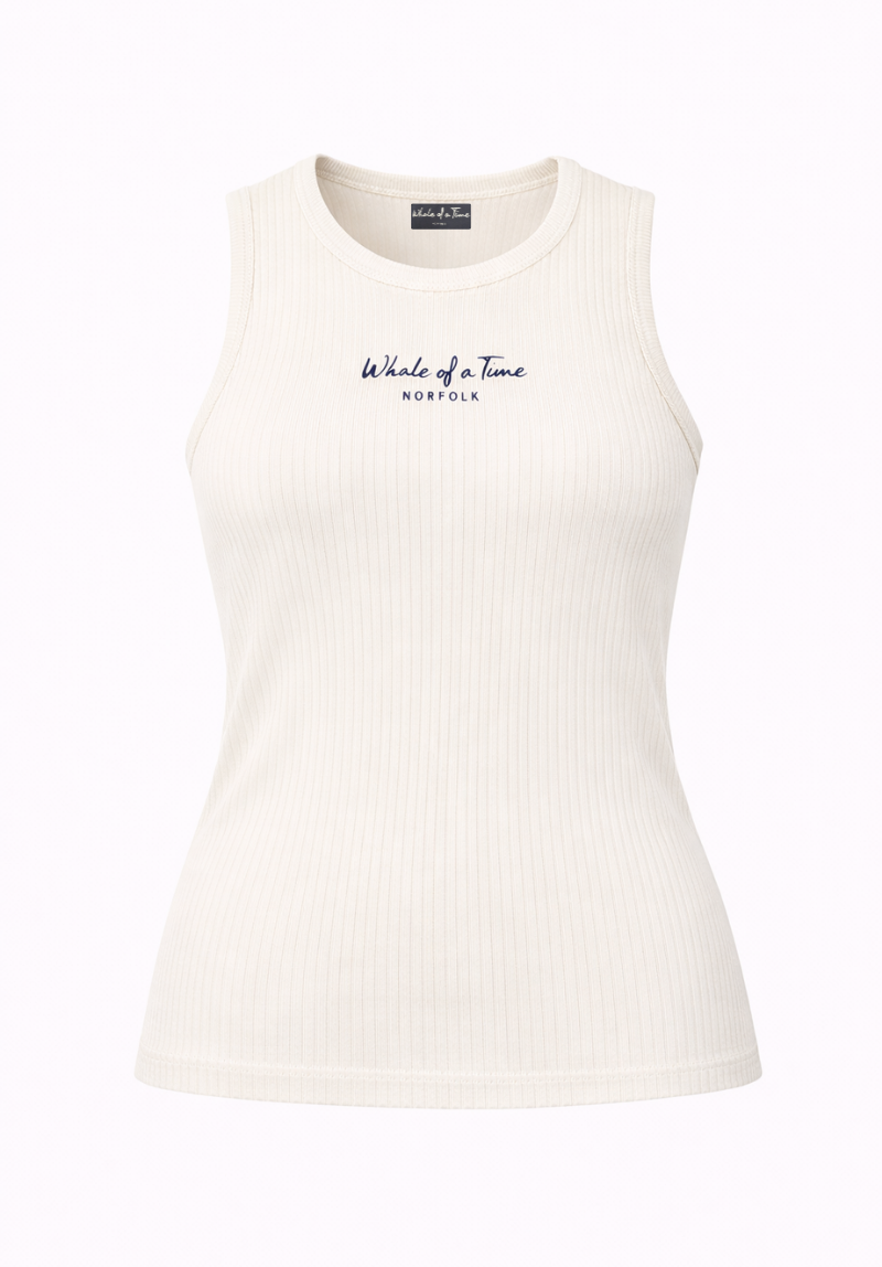 Signature Women's Ribbed Tank Top - White