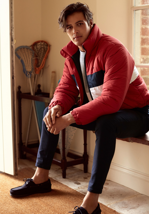 Penzance Unisex Puffer Jacket - Red - Whale Of A Time Clothing