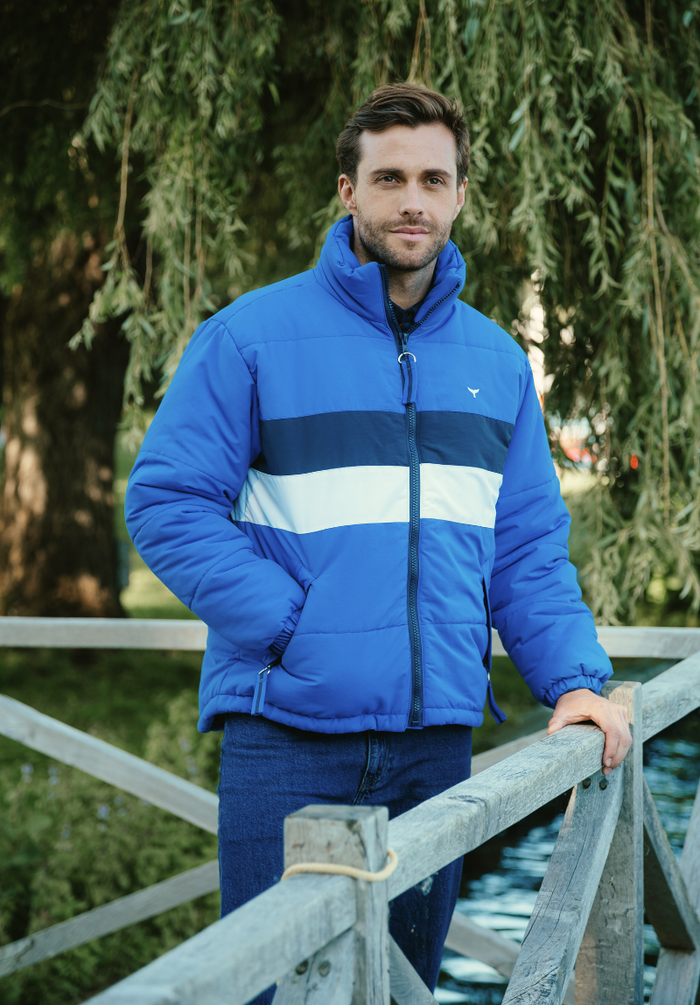 Penzance Unisex Puffer Jacket - Cobalt Blue - Whale Of A Time Clothing