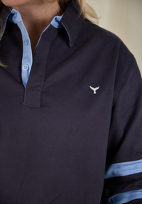 Edinburgh Women's Deck Shirt - Navy/Blue/White