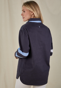 Edinburgh Women's Deck Shirt - Navy/Blue/White