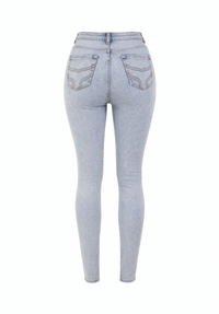 Signature Women's High Waisted Jeans - Light Blue