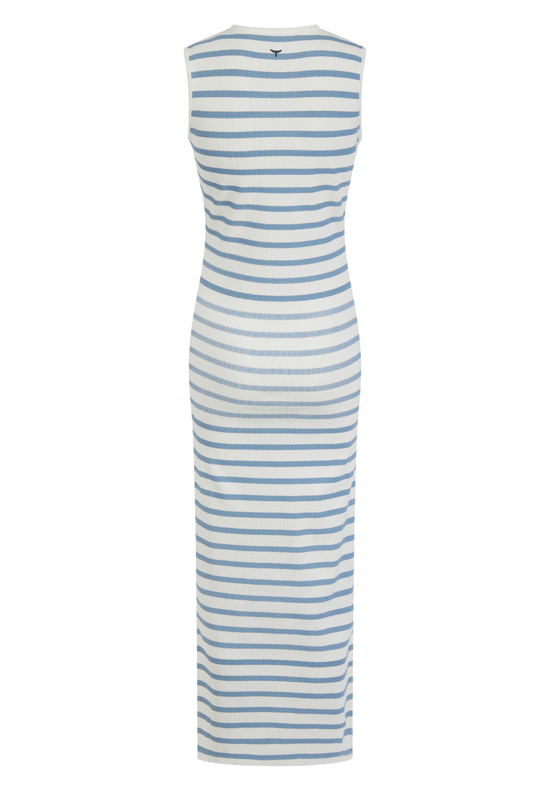 Aldborough Maxi Dress - White/Mint/Blue - Whale Of A Time Clothing