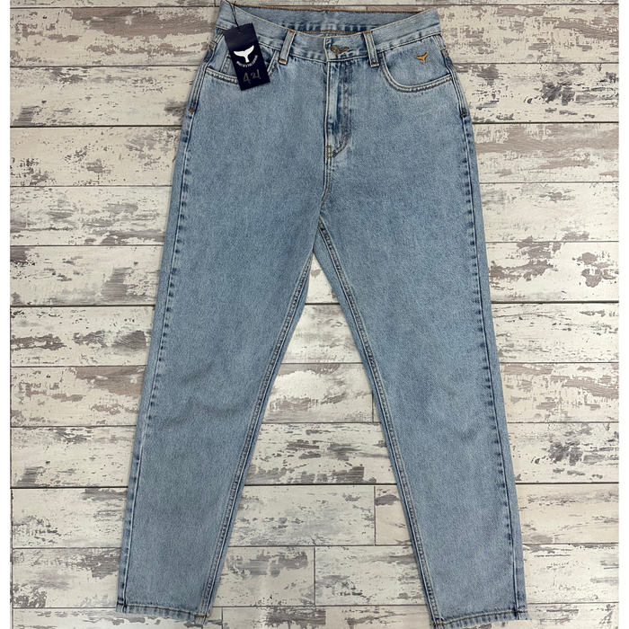 S&S Signature Denim Mom Jeans - Light Blue 28" (421) - Whale Of A Time Clothing