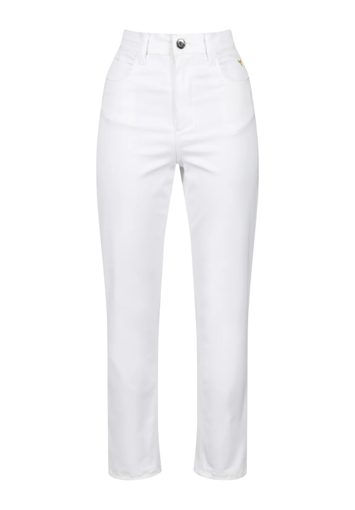 Signature Women's Mom Jeans S - Ecru #446