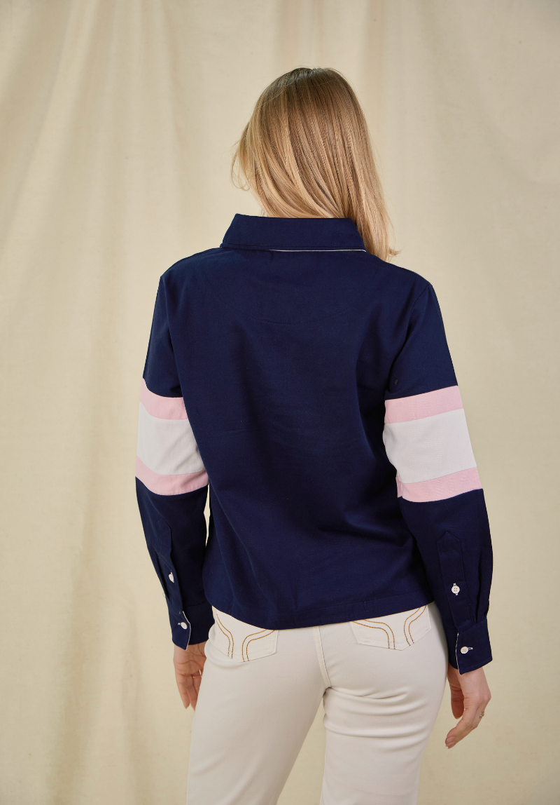 Hurley Women's Cropped Deck Shirt - Navy