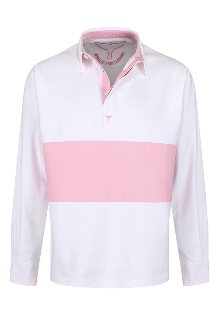 Padstow Unisex Deck Shirt XS - White/Pink #741