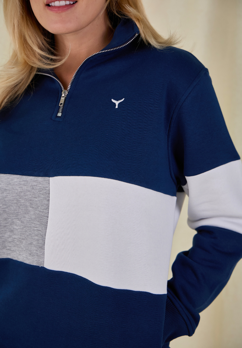 Norfolk Women's Quarter Zip Sweatshirt - Navy