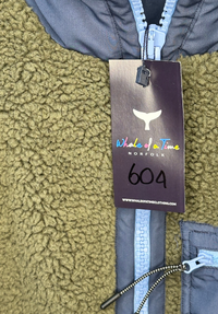 Highland Unisex Sherpa Gilet XS - Olive/Navy #604