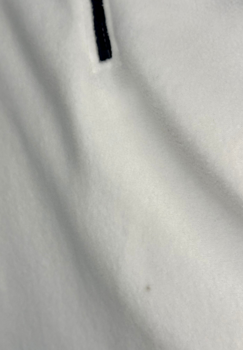 Weybourne Unisex Quarter Zip Fleece L - White/Navy #605