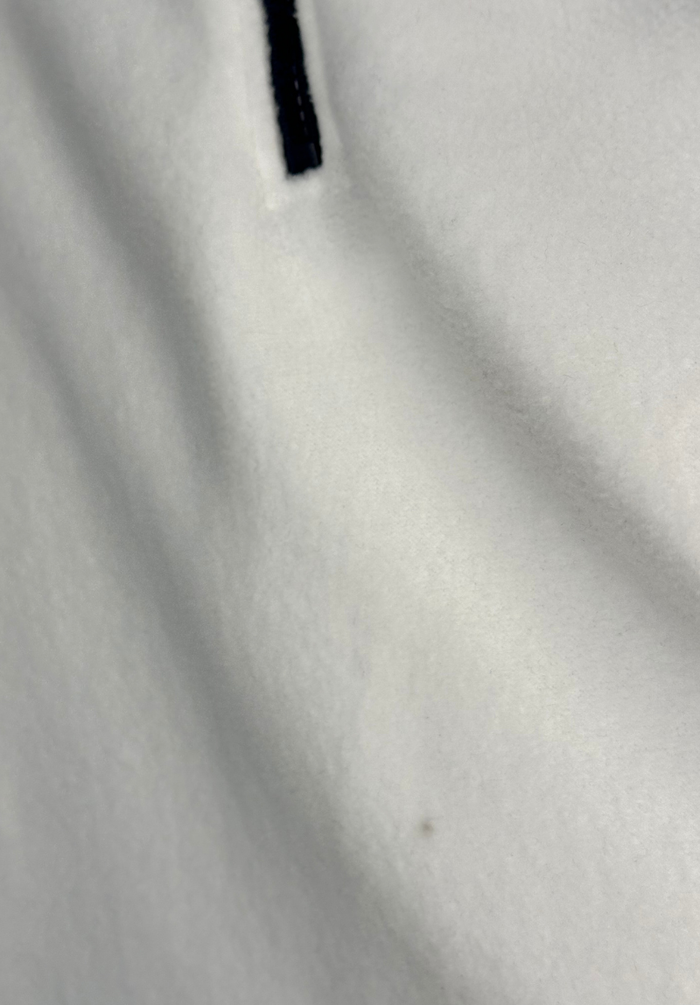 Weybourne Unisex Quarter Zip Fleece L - White/Navy #605