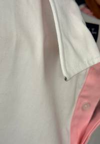 Padstow Unisex Deck Shirt XL - White/Pink #610