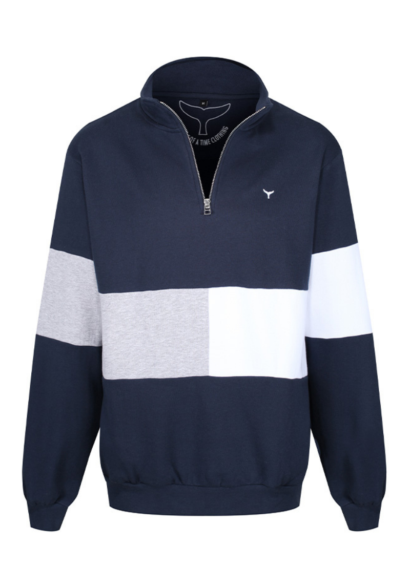 Norfolk Unisex Quarter Zip Sweatshirt S - Navy #619