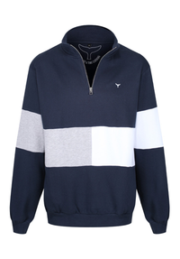 Norfolk Unisex Quarter Zip Sweatshirt S - Navy #619