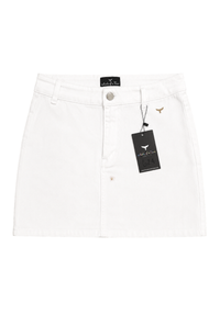 Signature Women's Denim Skirt 28" - White #624