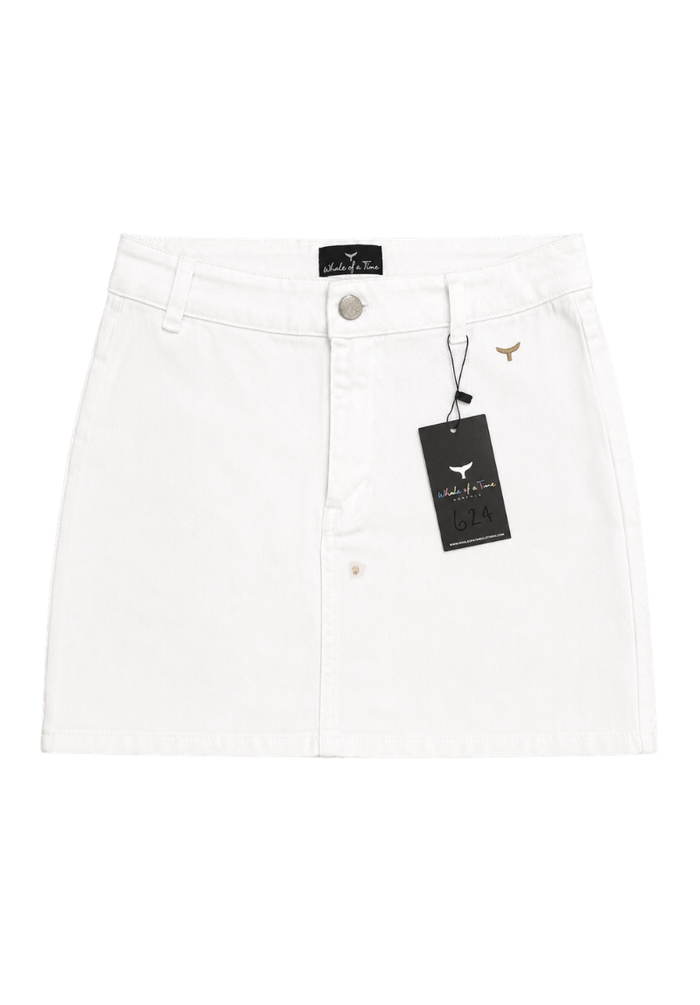 Signature Women's Denim Skirt 28" - White #624