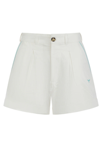 Oban Women's Linen Shorts - Ecru #757