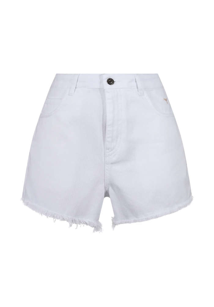 Signature Women's Denim Shorts S - White #635