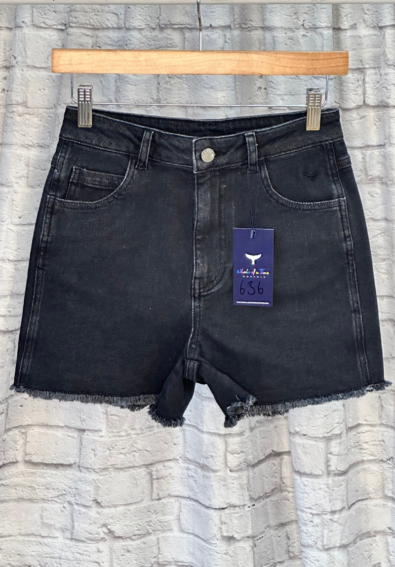 Signature Women's Denim Shorts S - Black #636