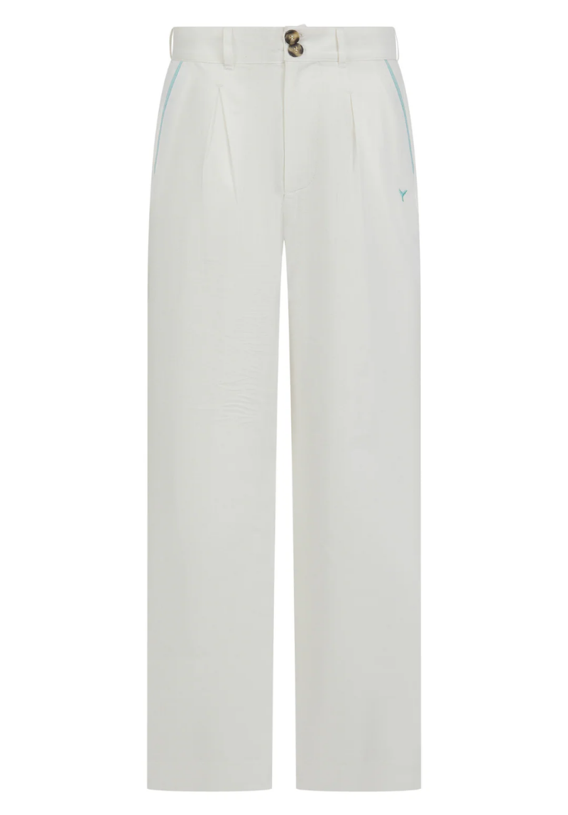 Oban Women's Linen Trousers S - Ecru #723