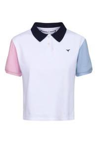 Polzeath Women's Cropped Polo Shirt XL - White #663