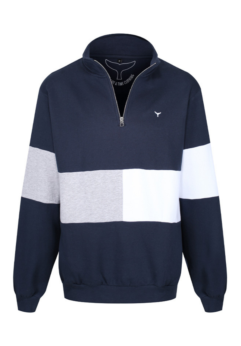 Norfolk Unisex Quarter Zip Sweatshirt S - Navy #668