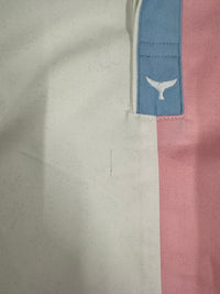 Whitecliff Cropped Women's Deck Shirt - L White/Pink/Blue #669