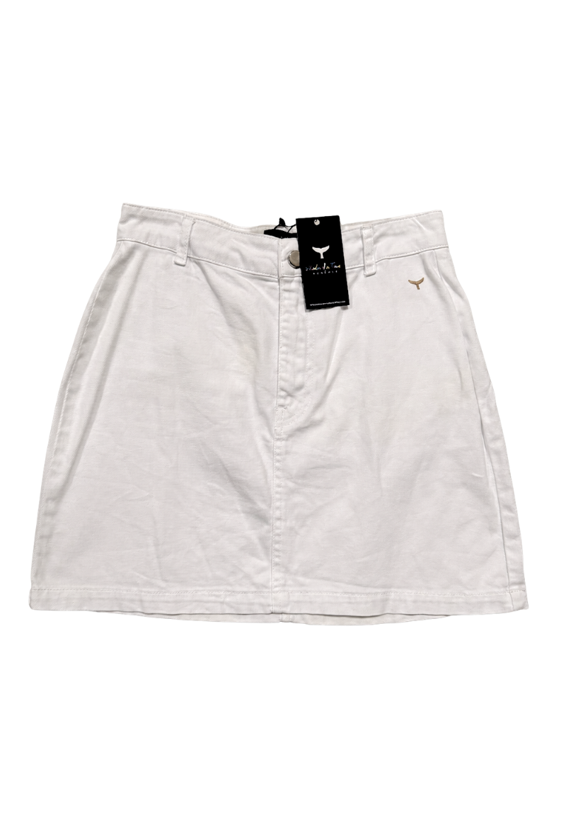Signature Women's Denim Skirt 31" - White #698