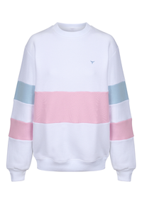 Minke Women's Sweatshirt S - White/Pink #729