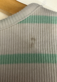 Henley Women's Long Sleeved T-Shirt L - White/Mint/Blue #702