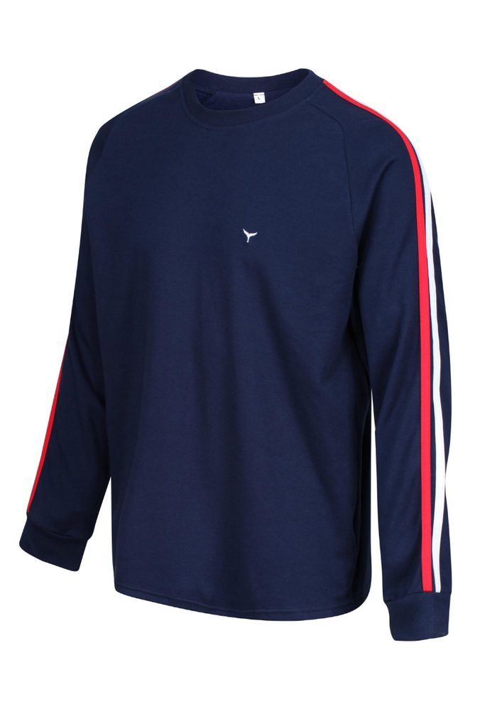 Burnham Unisex Long Sleeved T-Shirt - Navy #705