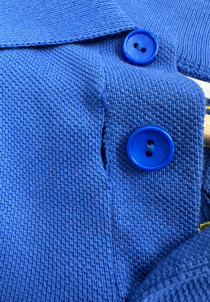 Holt Men's Polo Shirt - Blue/Yellow/Navy #714