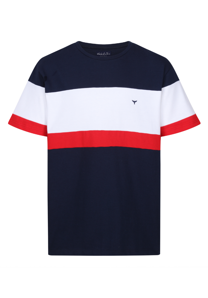 Mawcombe Men's T-Shirt XL - Navy/red/white #715