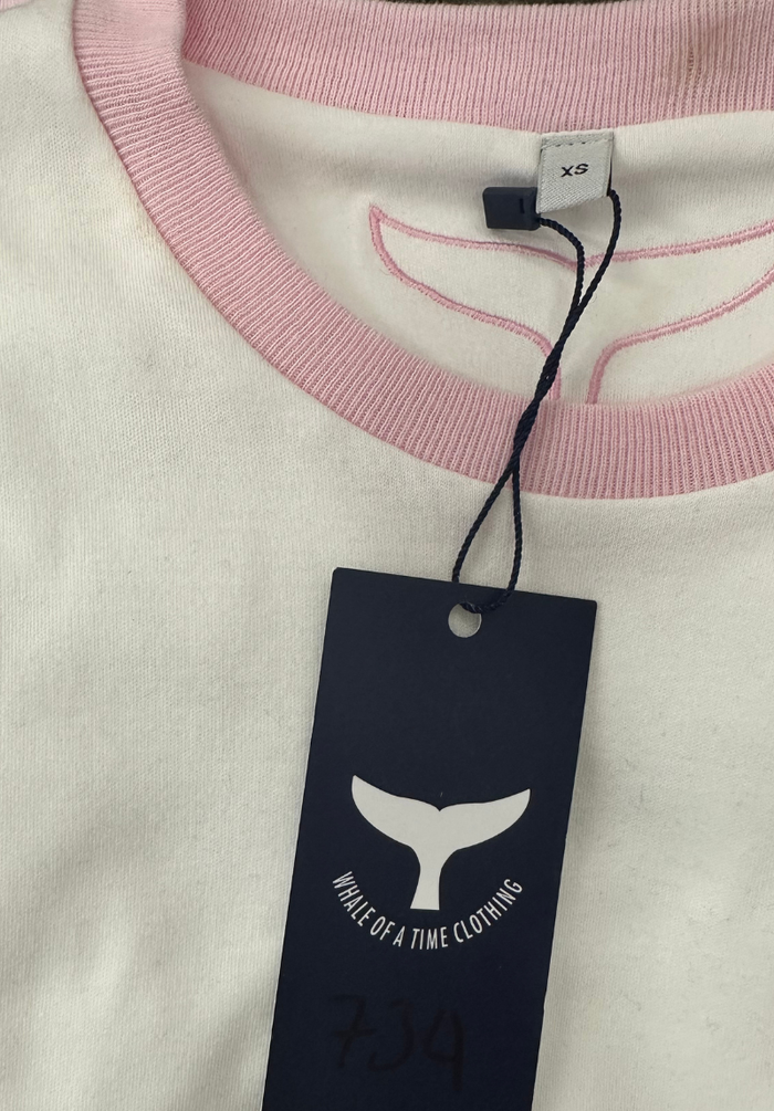 Brancaster Women's T-Shirt XS - White/pink #734