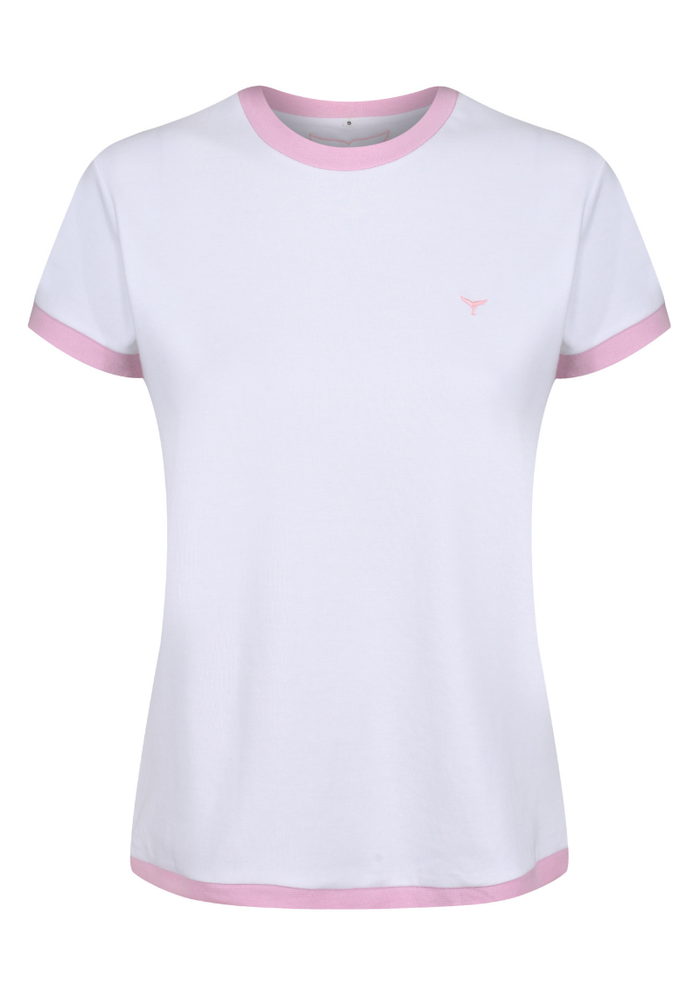 Brancaster Women's T-Shirt XS - White/pink #734