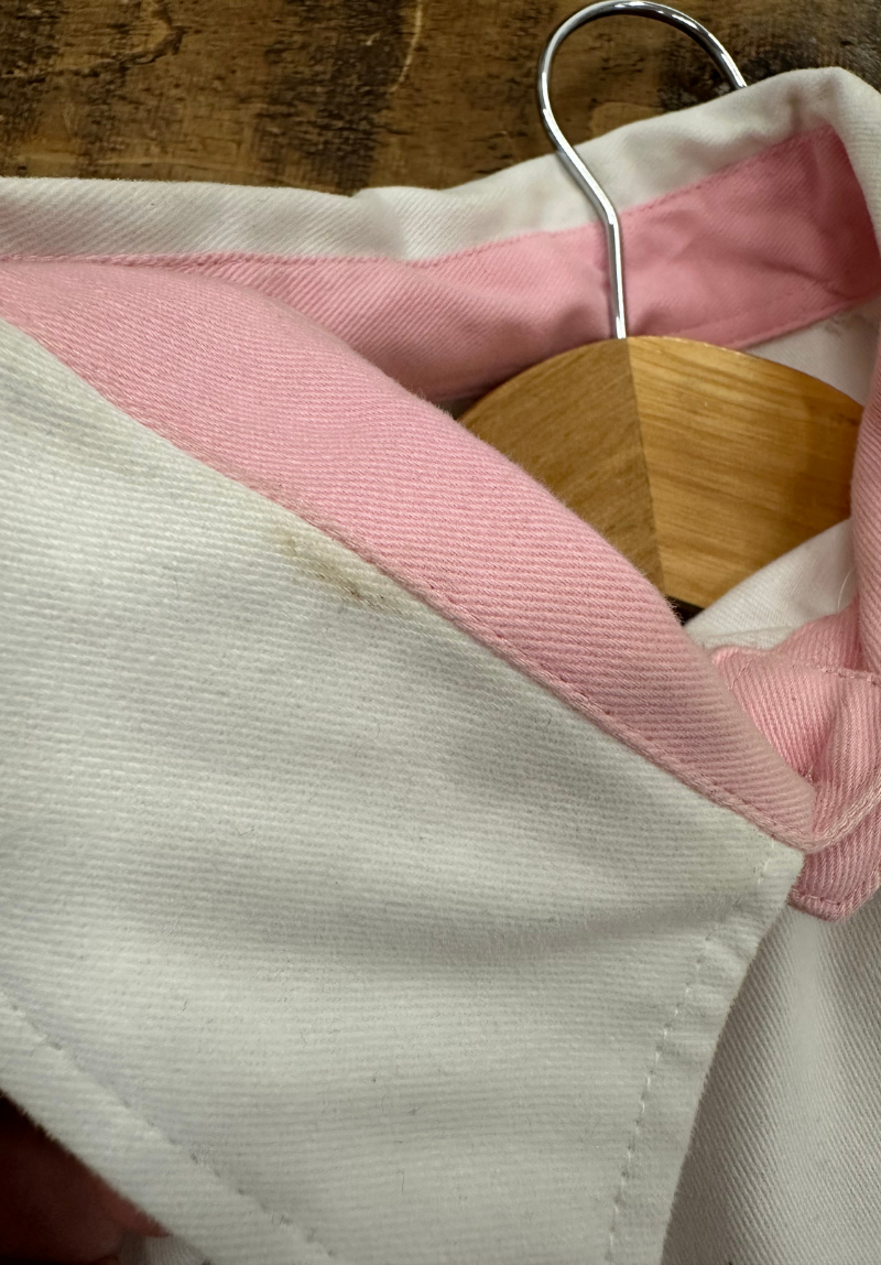 Padstow Unisex Deck Shirt XS - White/Pink #741