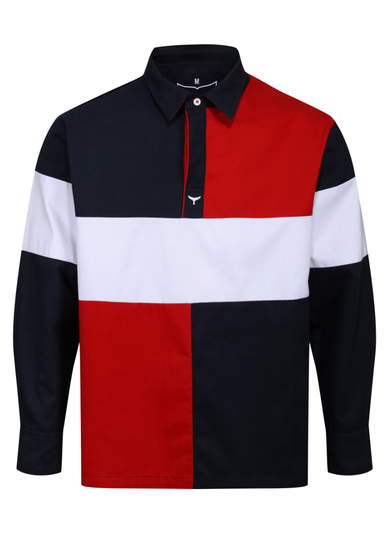 Torbay Unisex Deck Shirt - Red/Navy #754