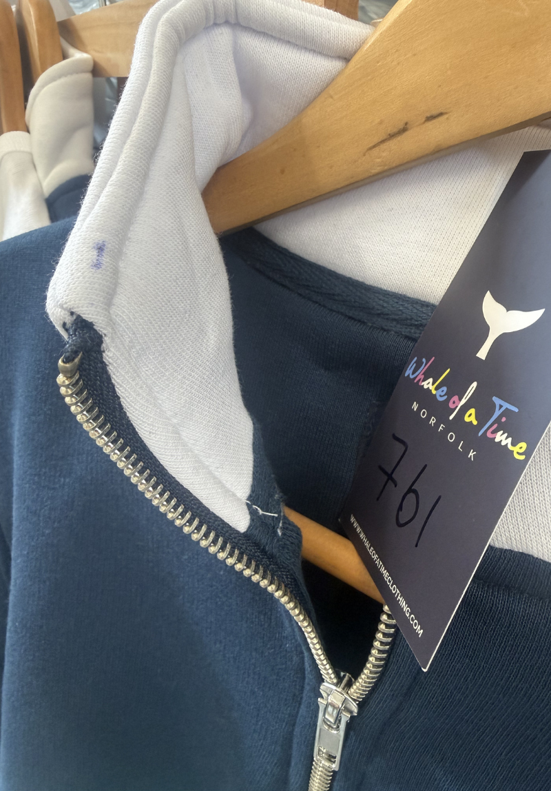 Kingsbridge Women's Cropped Quarter Zip Sweatshirt - Navy #761
